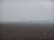 [Foggy Picture of Hangar 1 at Moffett Field]