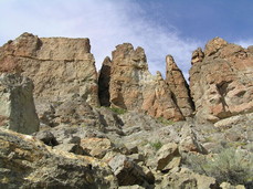 [Big Layered Cliffs; Each is a Separate Lahar]