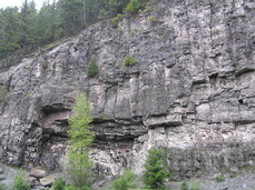 [Wall of Lava Floe Rock, Perhaps from Hood]